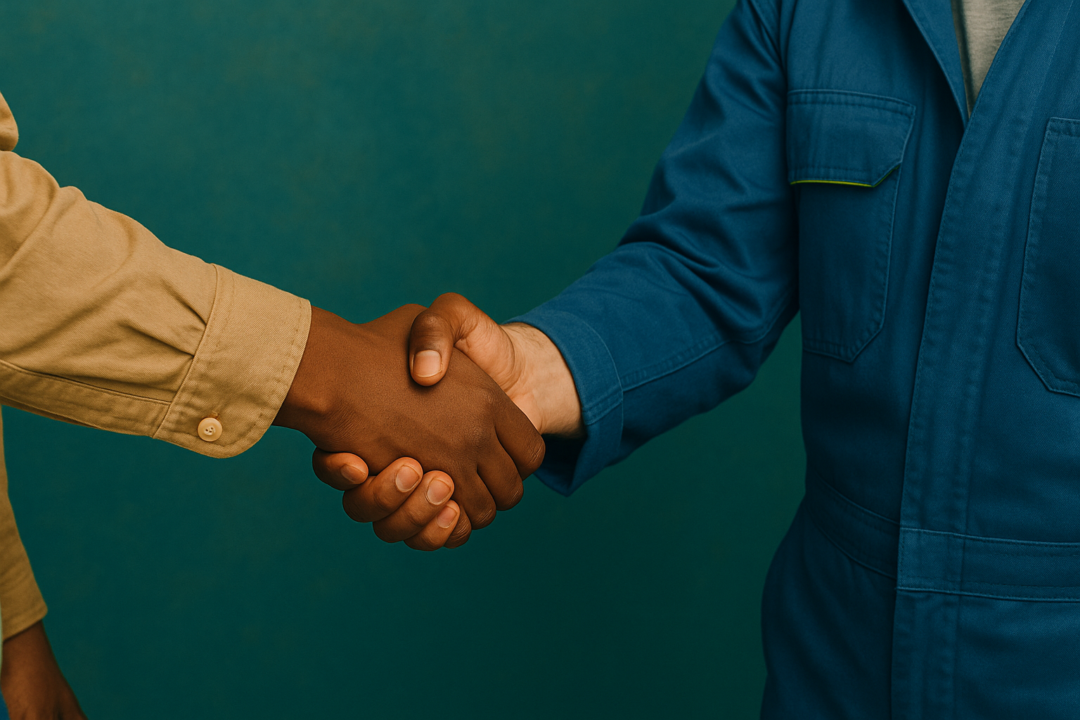 Afbeelding van 2 mannen die elkaars hand schudden